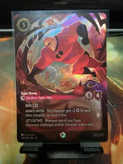 Lorcana Mr Incredible Super Strong Enchanted Wilds Unknown 234/204 - Image 1