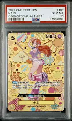 One Piece Card PSA 10 Nami OP09-106 Special Alt Art Japanese 2024 - Image 1
