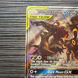Pokemon Umbreon & Darkrai GX Tag Team SM241 Promo Holo Card - Image 2