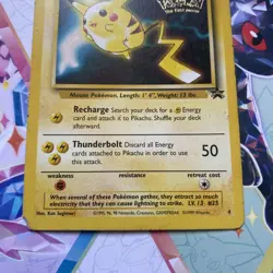 Pikachu WB Movie Promo Pokemon Card 1999 WOTC Black Star Promo HP/MP - Image 2