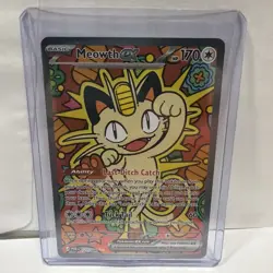 The Pokemon Company Meowth EX 121/088 Full Art Holo 170 HP Cat Pokemon Card EX - Image 1