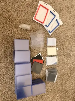Pokemon TCG Miscellaneous Items Bulk Lot; Sleeves, Top loaders, card stands, etc - Image 1