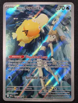 Pokemon TCG Misty's Psyduck Illustration Rare Holo Card 193/182 Destined Rivals - Image 1