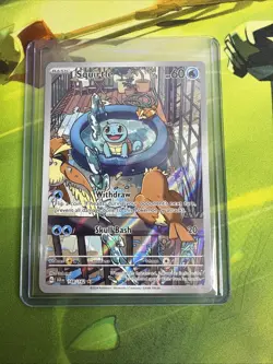 Pokemon Squirtle TCG Stellar Crown Illustration Rare Holo Card 148/142 Sv07 NM - Image 1
