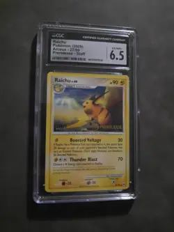 Pokemon Raichu Prerelease Staff Promo Card 27/99 Arceus - Image 1