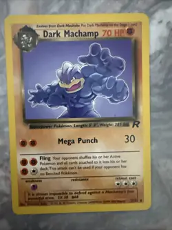 Pokemon Dark Machamp TCG Card 27/82 Non-Holo WOTC Vintage LP - Image 1