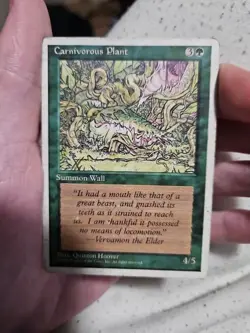 Carnivorous Plant MTG Magic the Gathering Card Fourth 4th Edition - Image 1