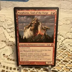 Purphoros, God of the Forge Theros Mythic Red Legendary Creature Wizards Card - Image 1
