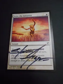 MTG Steve Argyle signed Scars of Mirrodin Seize the Initiative - Image 1