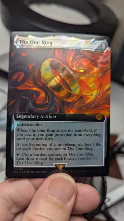 1x The One Ring Extended Art SURGE FOIL NM Universes Beyond MTG x1 - Image 1