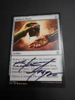 MTG Steve Argyle signed Khans of Tarkir Briber's Purse - Image 1