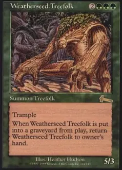 1x Weatherseed Treefolk Moderate Play, English Urza's Legacy MTG Magic - Image 1
