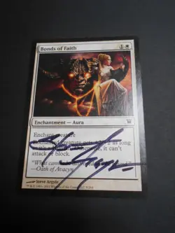 MTG Steve Argyle signed Innistrad Bonds of Faith - Image 1