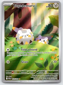 Togedemaru 104/094 Illustration Rare Phantasmal Flames Pokemon Holo 2025 NM - Image 1