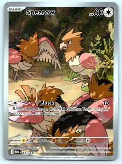 Spearow 151/132 Illustration Rare Mega Evolution Pokemon Holo 2025 NM - Image 1