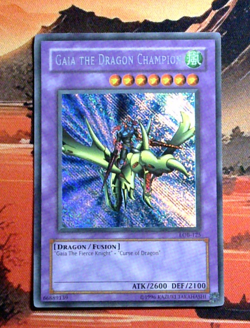 YuGiOh! Gaia the Dragon Champion LOB-125 Unlimited MP SCR - Image 1