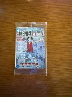 One Piece Monkey D. Luffy US Voyage Promo Bandai Namco Character Holo Card P-055 - Image 1