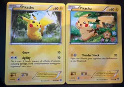 Pokemon- PIKACHU CARD LOT: 48/162 & 27/111 Excellent Condition Over 10 YEARS OLD - Image 1