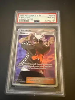 Pokemon Guzma #sv84 Hidden Fates Holo PSA 10 GEM MINT Graded Tcg Card - Image 1