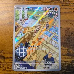 Timburr 183/167 Illustration Rare Holo Twilight Masquerade Card | Pokemon TCG NM - Image 1