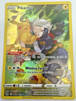 Pokemon TCG Pikachu TG05/TG30 Holo Rare Lost Origin Trainer Gallery Trade Card - - Image 1