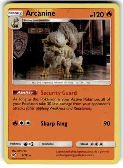 Arcanine 6/18 Detective Pikachu Holo Rare Pokemon Card TCG LP - Image 1