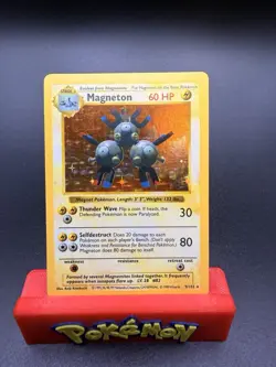 Magneton 9/102 Holo Shadowless Rare Base Set 1999 WOTC LP Pokemon Card - Image 1