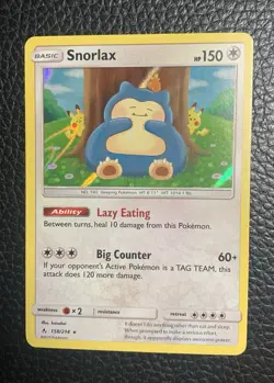 Snorlax Holo 158/214 Unbroken Bonds Pokemon Card NM - Image 1