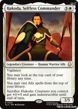 Hakoda, Selfless Commander [TLA - 23] - NM [Foil] TCG MTG - Image 1