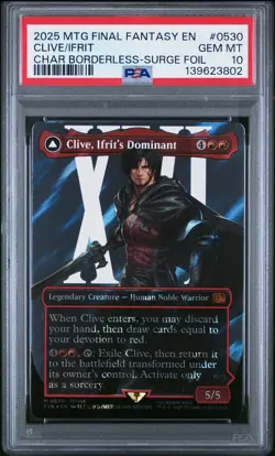 2025 MTG FINAL FANTASY CLIVE, IFRIT'S DOMINANT/IFRIT, WARDEN OF INFERNO PSA 10 - Image 1