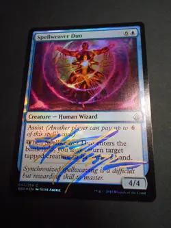 MTG Steve Argyle shadow signed Foil Battlebond Spellweaver Duo - Image 1