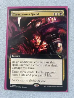 Treacherous Greed - Extended Art (MKM) Murders at Karlov Manor - NM - Image 1