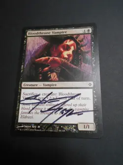 MTG Steve Argyle signed Rise of the Eldrazi Bloodthrone Vampire - Image 1