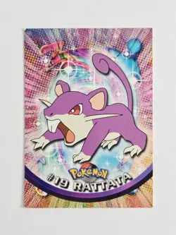 Pokemon Topps - Rattata #19 (Blue Logo) - TV Animation Edition - LP - Image 1