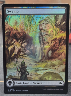 L 0270 Swamp Foil Full Art Bloomburrow Basic Land MTG Card Near Mint NM - Image 1