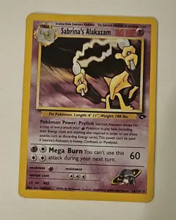 Pokemon TCG Sabrina's Alakazam Holo Rare - Image 1