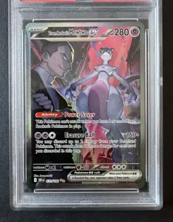 *PSA 9* Team Rocket's Mewtwo ex 231/182 SIR - Destined Rivals - Mint Pokemon - Image 3