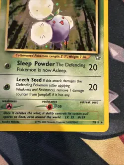 Pokemon TCG: Jumpluff 7/111 Holo Rare Unlimited 2000 Neo Genesis - Image 4