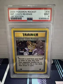 2000 Pokemon Team Rocket Imposter Oak's Revenge 1st Edition #76 PSA 9 MINT - Image 1