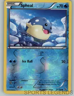 2014 pokemon Flashfire reverse holo Spheal 24/106 - Image 1