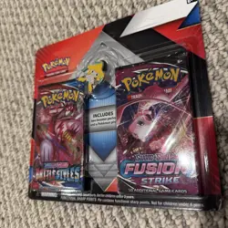 Pokemon TCG: 2 Booster Packs & Jirachi Collector's Pin Fusion Strike - Image 2