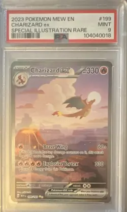Pokemon Charizard ex 199/165 English Holo Special Illustration Rare PSA 9 2023 - Image 1