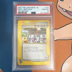 2001 Pokemon TCG VS Moomoo Milk 131/141 Regular 1st Edition PSA 10 Japanese - Image 1