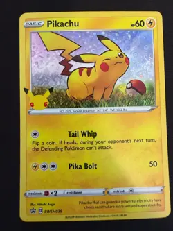 Pokemon TCG General Mills 25th Anniversary Pikachu #SWSH039 Black Star Promo NM - Image 1