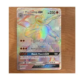 Pokemon Machamp GX Rainbow Rare Full Art Secret Holo 154/147 250 HP English - Image 1