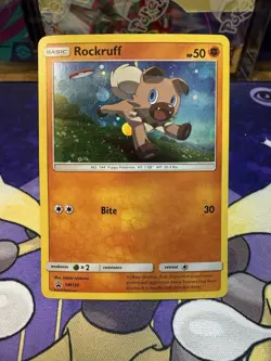 Pokemon TCG - Rockruff SM Black Star Promo SM120 Holo Promo 2018 - Image 1