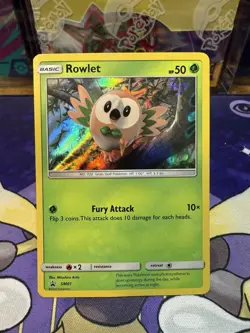 Rowlet - SM01 Holo Sun & Moon Promo Pokemon LP Holo - Image 1