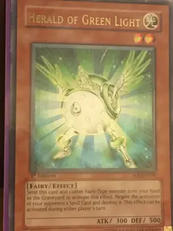 yugioh Herald of Green Light EOJ-EN018 1st Edition Ultimate Rare near mint - Image 1