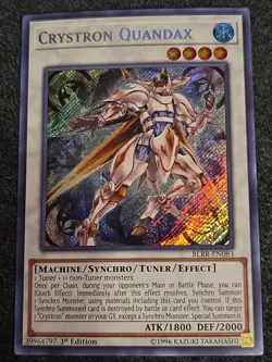 Yugioh Crystron Quandax BLRR-EN083 Secret Rare 1st Ed NM - Image 1