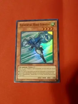 Yu-Gi-Oh! Elemental Hero Stratos CT07-EN006 Super Rare Limited Moderately Played - Image 1